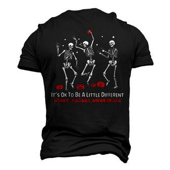 Heart Disease Awareness Dancing Skeleton Happy Halloween Men's 3D T-shirt Back Print - Seseable