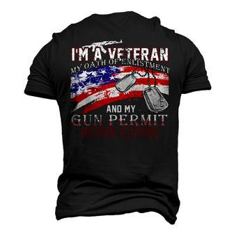 I Am A Veteran My Oath Never Expires I Am A Grumpy Veteran Men's T-shirt 3D Print Graphic Crewneck Short Sleeve Back Print - Thegiftio UK