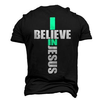I Believe In Jesus - Cross Christianity Christian Faith Gift Men's 3D Print Graphic Crewneck Short Sleeve T-shirt - Thegiftio