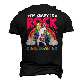 Im Ready To Rock Kindergarten Unicorn Girls Back To School Men's T-shirt 3D Print Graphic Crewneck Short Sleeve Back Print - Thegiftio UK
