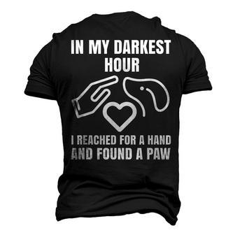 In My Darkest Hour I Reached For A Hand And Found A Paw Men's 3D Print Graphic Crewneck Short Sleeve T-shirt - Thegiftio UK