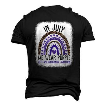 In July We Wear Purple Cool Cleft And Craniofacial Awareness Men's 3D T-shirt Back Print - Seseable