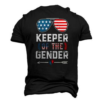 Keeper Of The Gender Reveal 4Th Of July Us Flag Sunglasses Men's 3D T-Shirt Back Print | Mazezy