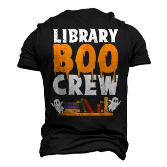 Library Boo Crew School Librarian Ghost Halloween Boys Girls Men's 3D T-shirt Back Print - Seseable