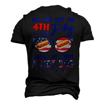 You Look Like The 4Th Of July Makes Me Want A Hot Dog V2 Men's 3D T-shirt Back Print - Seseable