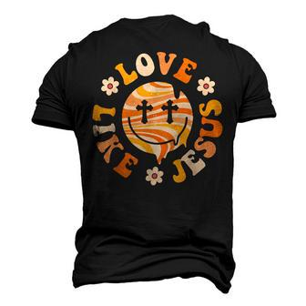 Love Like Jesus Christian God Lover Funny Words On Back V2 Men's 3D Print Graphic Crewneck Short Sleeve T-shirt - Thegiftio UK