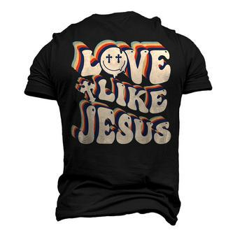 Love Like Jesus Christian God Lover Funny Words On Back V3 Men's 3D Print Graphic Crewneck Short Sleeve T-shirt - Thegiftio UK