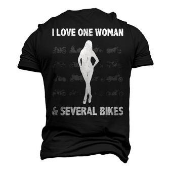 Love One Woman & Several Bikes Men's 3D T-shirt Back Print - Seseable