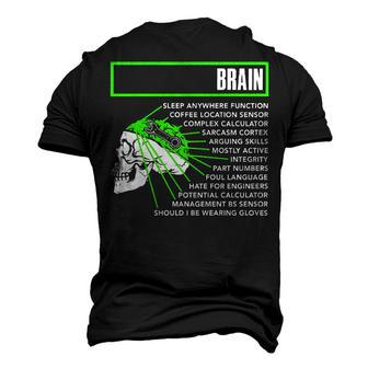 Mechanics Brain V2 Men's 3D T-shirt Back Print - Seseable