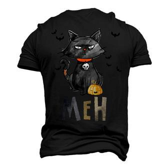 Meh Cat Black For Women Halloween Men's 3D T-shirt Back Print - Seseable