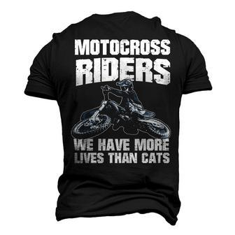 Motocross Riders - More Lives Than Cats Men's 3D T-shirt Back Print - Seseable