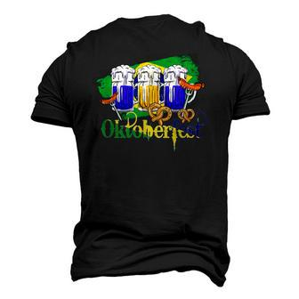 Oktoberfest Beer Festival Brazil Flag Pretzel Sausage Men's 3D Print Graphic Crewneck Short Sleeve T-shirt - Thegiftio UK
