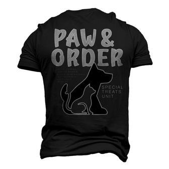 Paw And Order Special Feline Unit Pets Training Dog And Cat Men's 3D T-shirt Back Print - Seseable