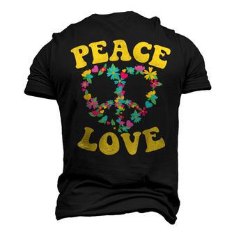 Peace Sign Love 60S 70S Tie Dye Hippie Halloween Costume V7 Men's 3D T-shirt Back Print - Seseable