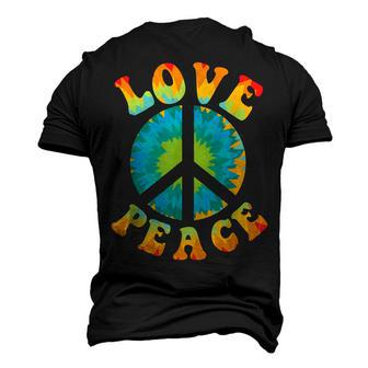 Peace Sign Love 60S 70S Tie Dye Hippie Halloween Costume V9 Men's 3D T-shirt Back Print - Seseable