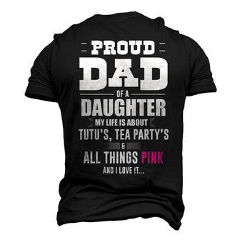 Proud Dad Of A Daughter Men's 3D T-shirt Back Print - Seseable