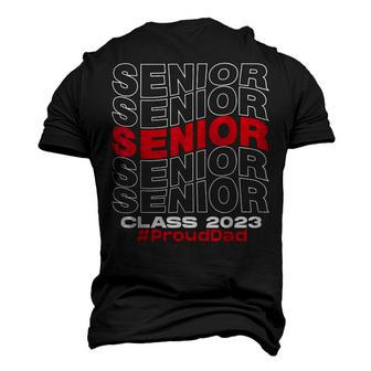 Proud Dad Of 2023 Senior - Class Of 2023 Proud Dad - Red Men's 3D Print Graphic Crewneck Short Sleeve T-shirt - Thegiftio UK
