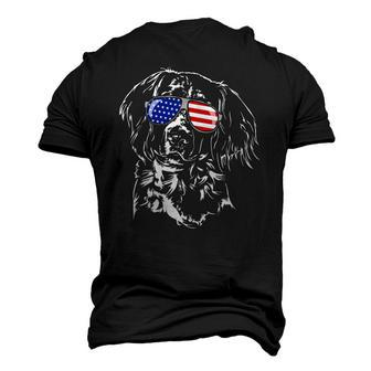 Proud Small Munsterlander Pointer American Flag Dog Men's 3D T-Shirt Back Print | Mazezy