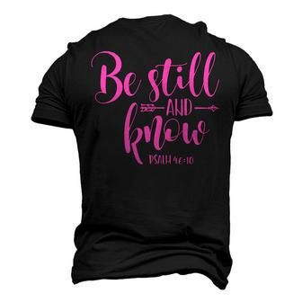 Psalm 4610 Be Still And Know Christian Arrow Men's 3D T-shirt Back Print - Seseable