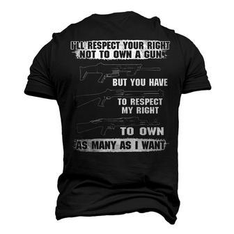 Respect My Right Men's 3D T-shirt Back Print - Seseable