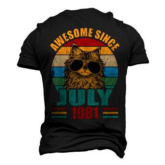 Retro Awesome Since July 1981 41St Birthday 41 Years Old Men's 3D T-shirt Back Print - Seseable
