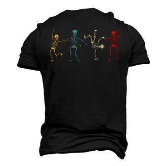 Retro Dancing Skeleton Dance Challenge Girls Boys Halloween Men's 3D T-shirt Back Print - Seseable