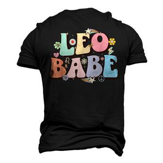 Retro Groovy Leo Babe July & August Birthday Leo Zodiac Sign Men's 3D T-shirt Back Print - Seseable