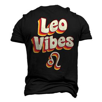 Retro Leo Zodiac Sign Astrology July August Birthday Leo Men's 3D T-shirt Back Print - Seseable