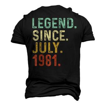 Retro Vintage Legend Epic Since July 1981 Birthday Men's 3D T-shirt Back Print - Seseable