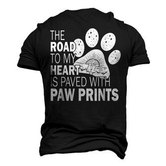 Road To My Heart Paw Prints Dog Paw Mom Men's 3D Print Graphic Crewneck Short Sleeve T-shirt - Thegiftio UK