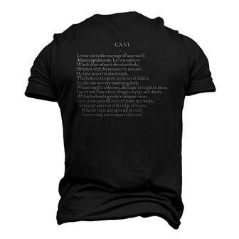 Shakespearian Sonnet-116 Poet Lover Men's 3D T-Shirt Back Print | Mazezy