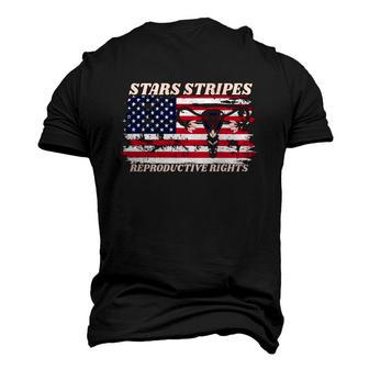 Stars Stripes Reproductive Rights Fourth Of July My Body My Choice Uterus Men's 3D T-Shirt Back Print | Mazezy