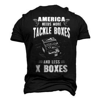 More Tackle Boxes - Less X Boxes Men's 3D T-shirt Back Print - Seseable