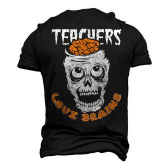 Teacher Loves Brain Halloween Student Trick Or Treat Men's 3D T-shirt Back Print - Seseable