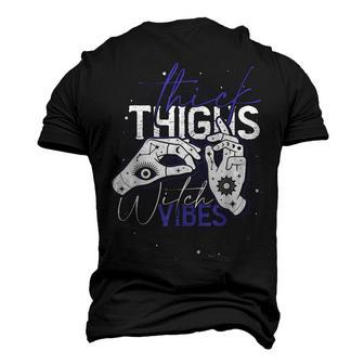 Thick Thighs Witch Vibes Spooky Witchcraft Halloween Costume Men's 3D T-shirt Back Print - Seseable