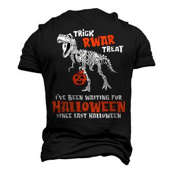 Trick Rawr Treat Dinosaur Trex Pumpkin Spend All Year Waiting For Halloween Men's 3D T-shirt Back Print - Seseable