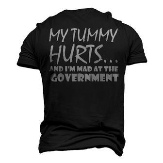 Mens My Tummy Hurts And Im Mad At Government Quote Meme Men's 3D T-shirt Back Print - Seseable