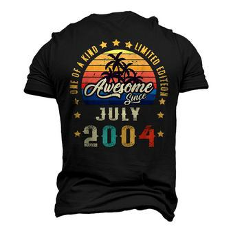 Vintage 18Th Birthday Awesome Since July 2004 Epic Legend Men's 3D T-shirt Back Print - Seseable