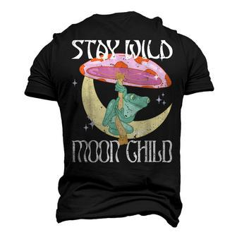 Vintage Retro Stay Wild Moon Child Frog Peace Love Hippie Men's 3D T-shirt Back Print - Seseable