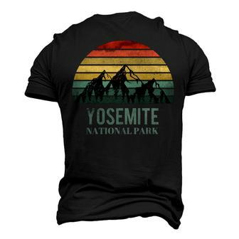 Vintage Retro Yosemite National Park Mountain California Men's 3D T-shirt Back Print - Seseable