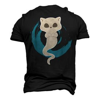 Vintage Scary Ghost Cat Halloween Costume Men's 3D T-shirt Back Print - Seseable