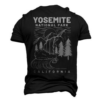 Vintage Yosemite National Park California Hiker Men's 3D T-shirt Back Print - Seseable