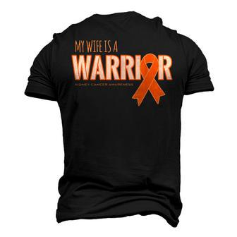 My Wife Is A Warrior - Kidney Cancer Awareness Men's 3D T-shirt Back Print - Seseable