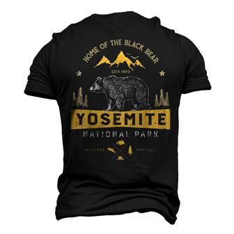 Yosemite National Park T California Bear Vintage Men's 3D T-shirt Back Print - Seseable