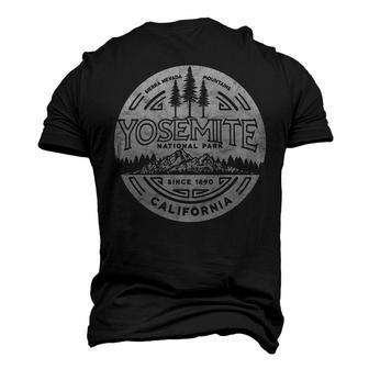 Yosemite National Park Distressed Minimalist Men's 3D T-shirt Back Print - Seseable