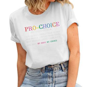 Pro Choice Definition Feminist Rights Funny Unisex Crewneck Soft Tee - Seseable