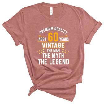 60 Years Old The Man Myth Legend Vintage 60Th Birthday Unisex Crewneck Soft Tee