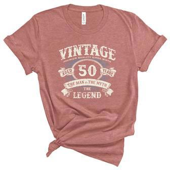 Born In 1972 Vintage Classic Dude 50Th Years Old Birthday Graphic Design Printed Casual Daily Basic Unisex Crewneck Soft Tee - Thegiftio UK