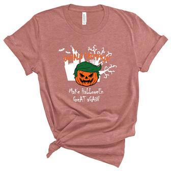 Funny Halloween Donald Trump Make Halloween Great Again Graphic Design Printed Casual Daily Basic Women's Short Sleeve T-shirt Unisex Crewneck Soft Tee - Thegiftio UK