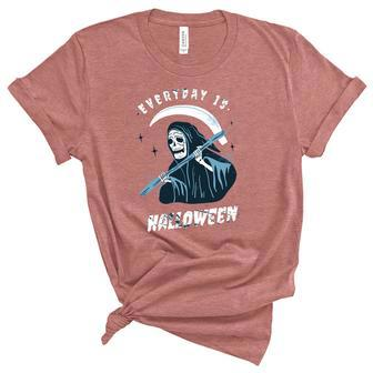 Funny Halloween Everyday Is Halloween Graphic Design Printed Casual Daily Basic Women's Short Sleeve T-shirt Unisex Crewneck Soft Tee - Thegiftio UK